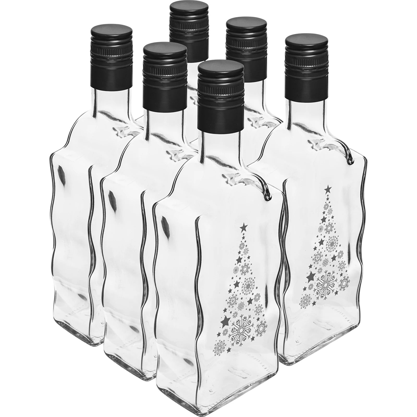 6x 500ml Weihnachtsflaschen