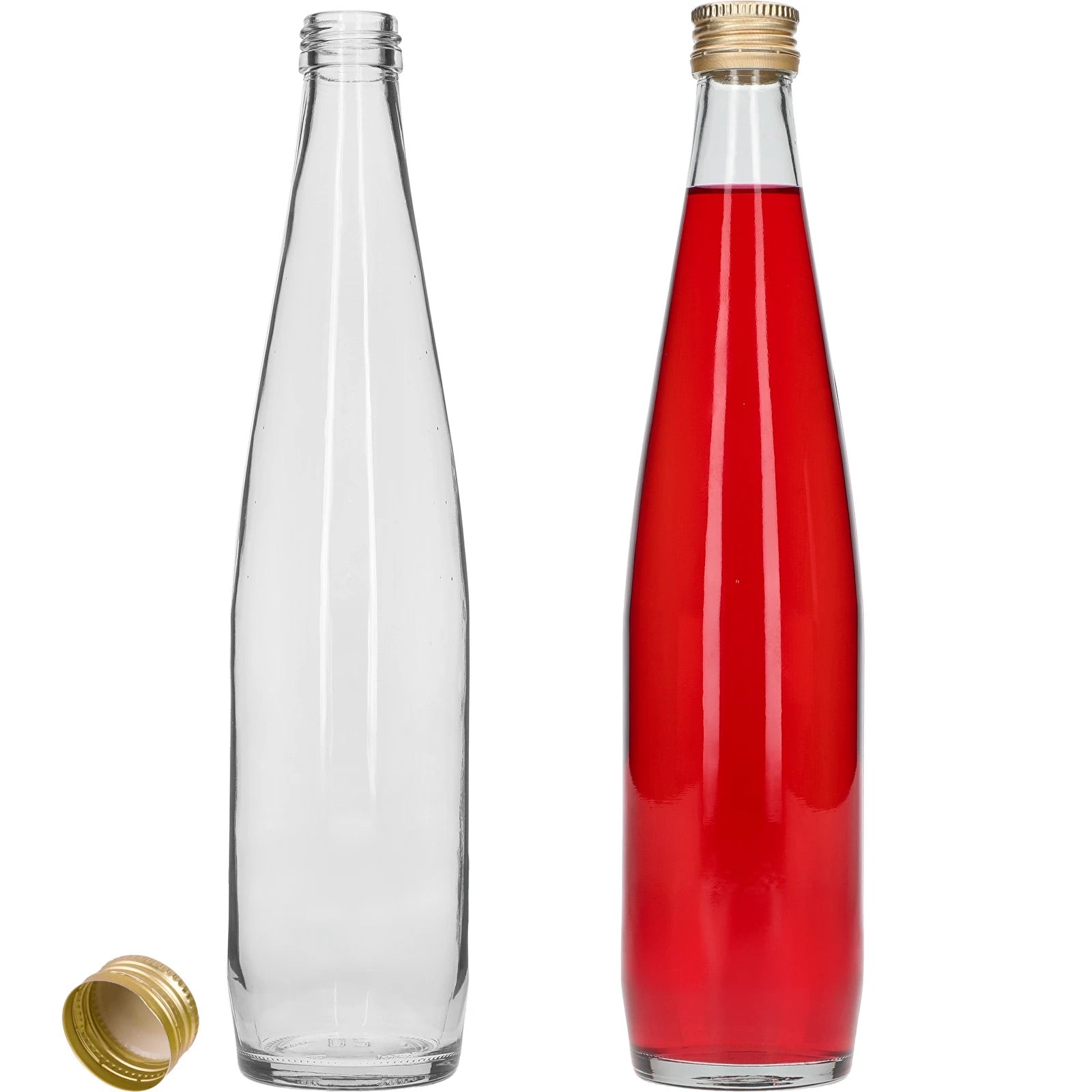 6× 500 ml Glasflasche mit Schraubverschluss