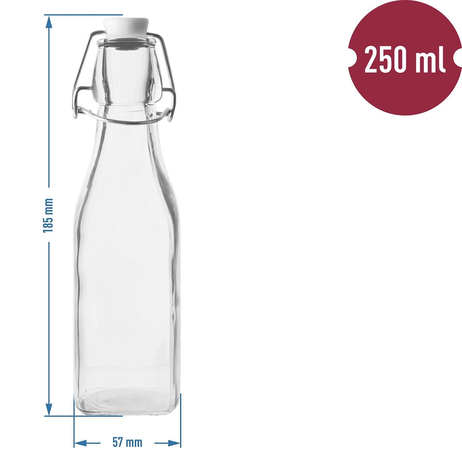 12 Glasflaschen 250ml mit Bügelverschluss