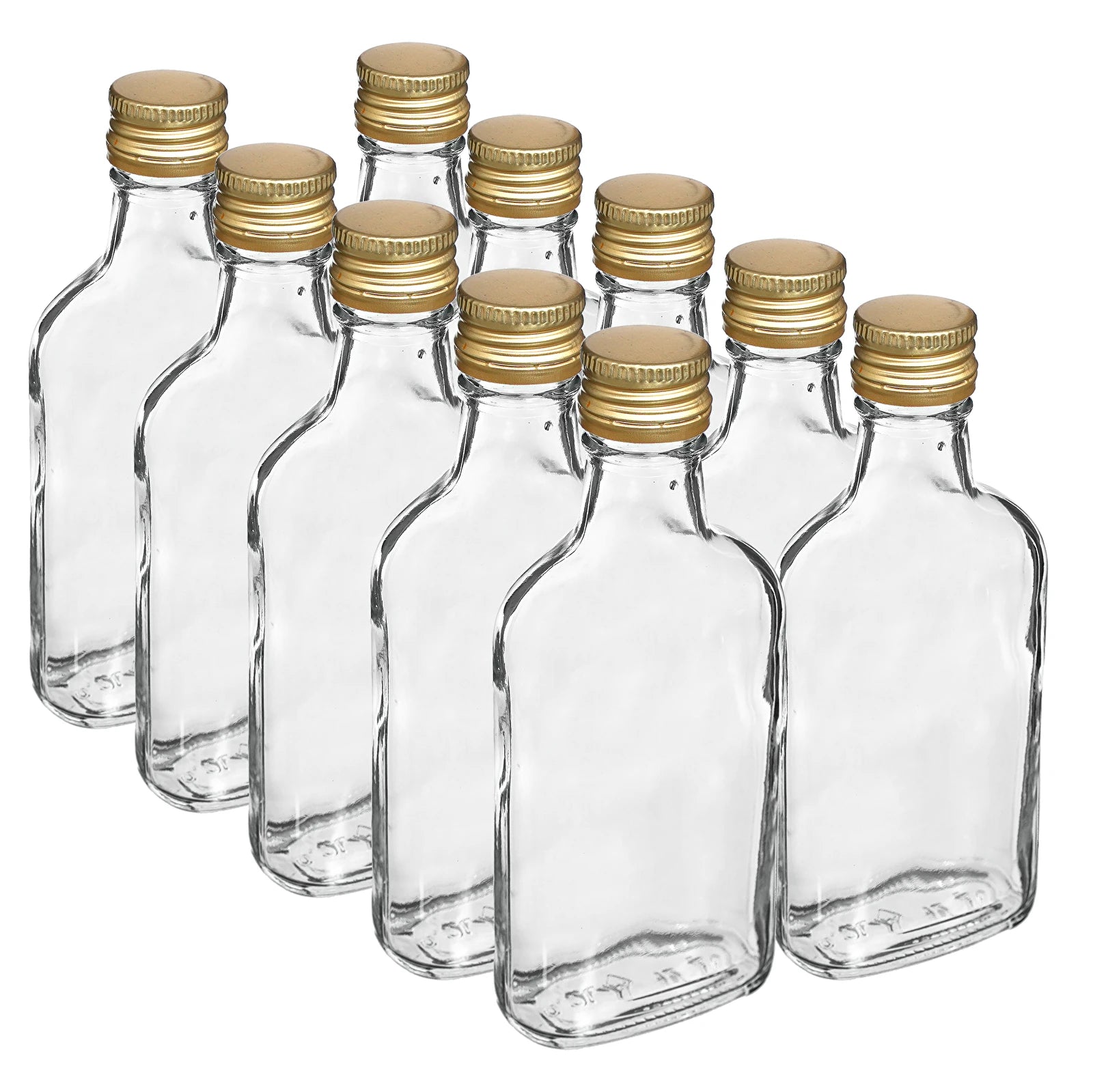 10x 200ml Glasflaschen Set mit Schraubverschluss – Leere Flaschen für Likör & Öl
