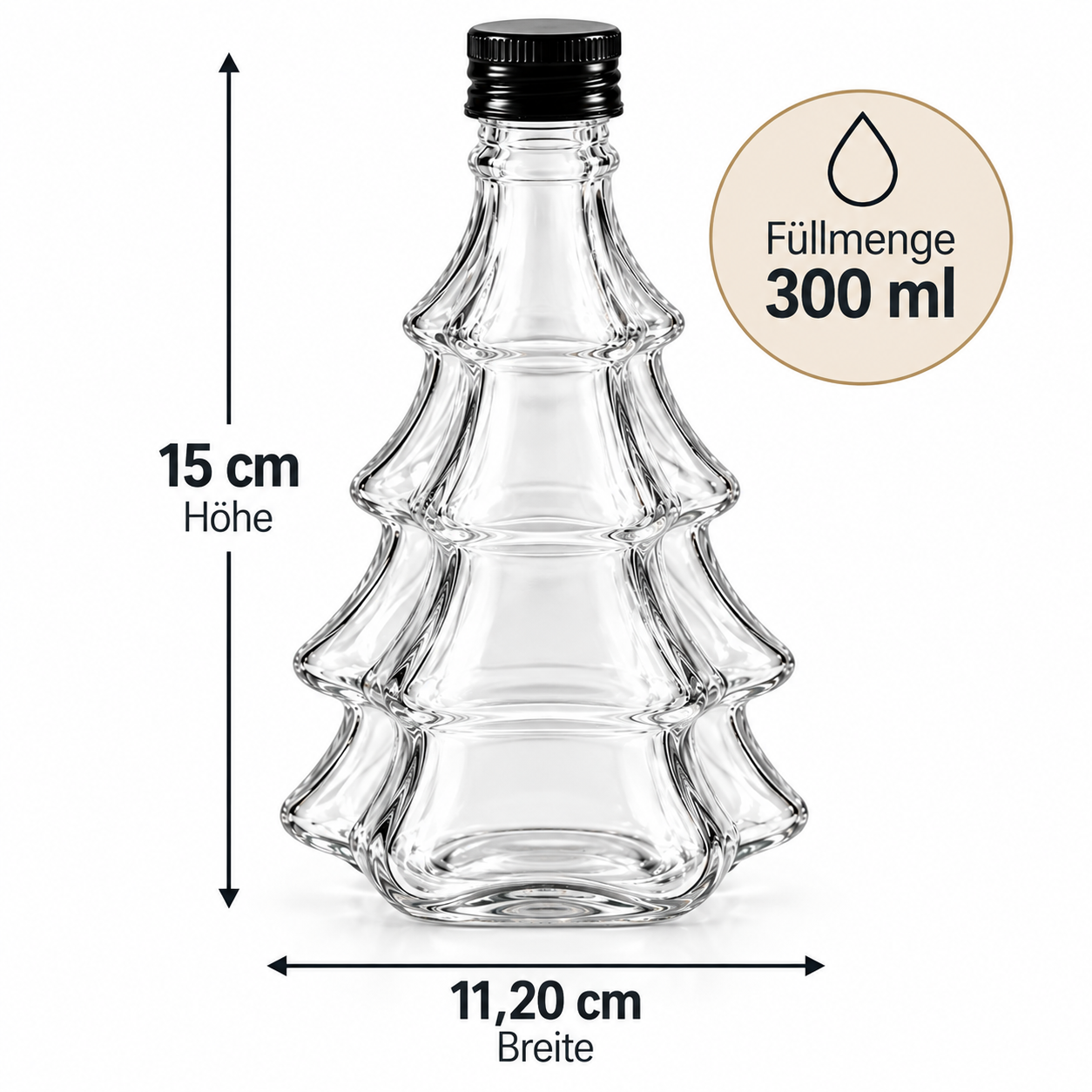 12x 300 ml Likörflasche - Tannenbaum