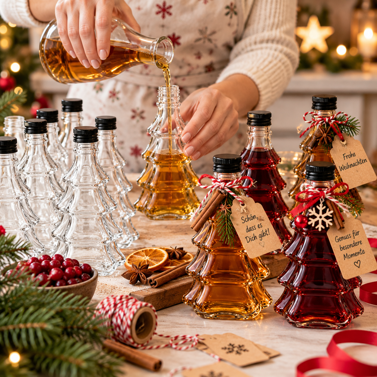 12x 300 ml Likörflasche - Tannenbaum