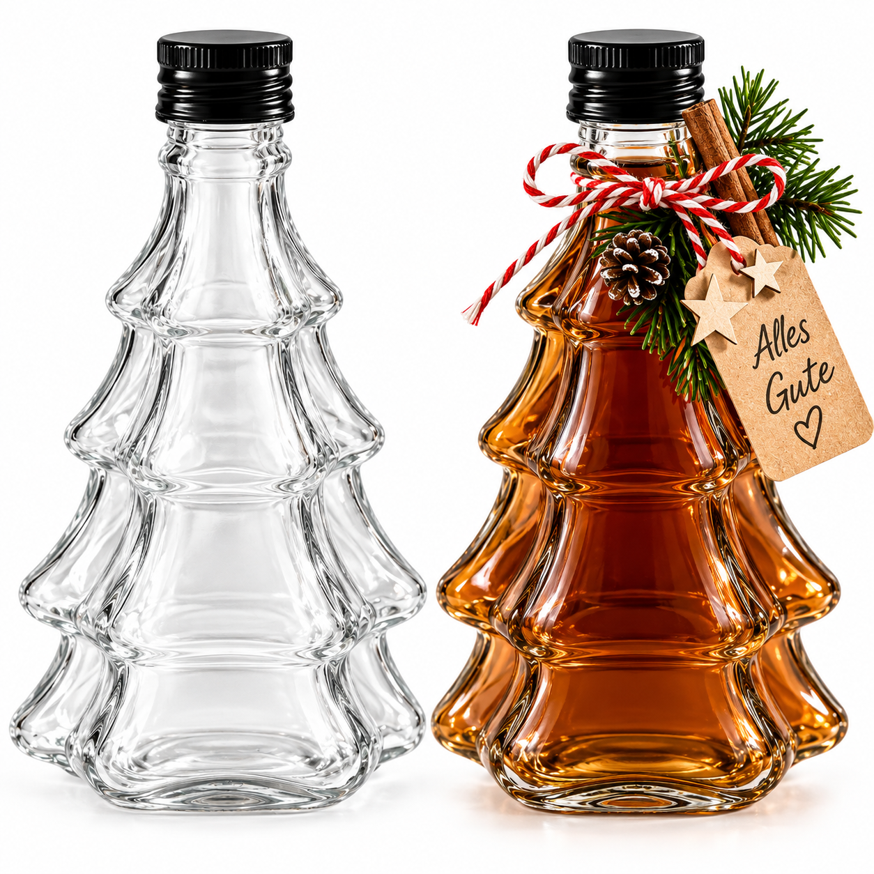 12x 300 ml Likörflasche - Tannenbaum