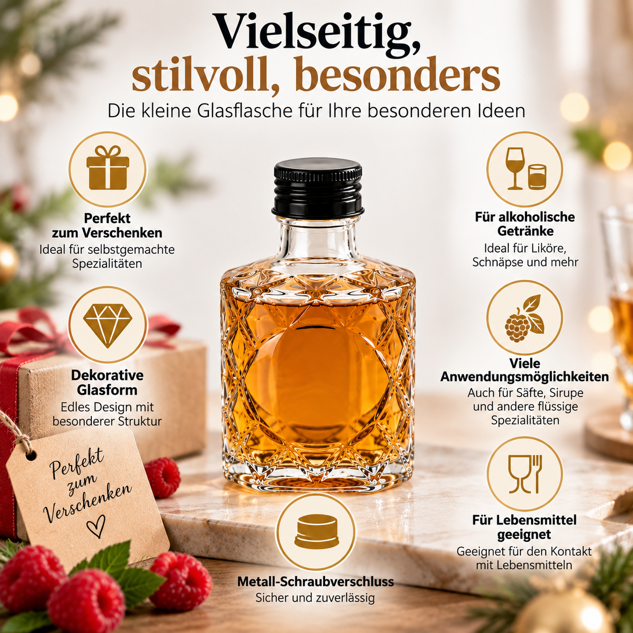 24x  kleine Glasflaschen 100 ml