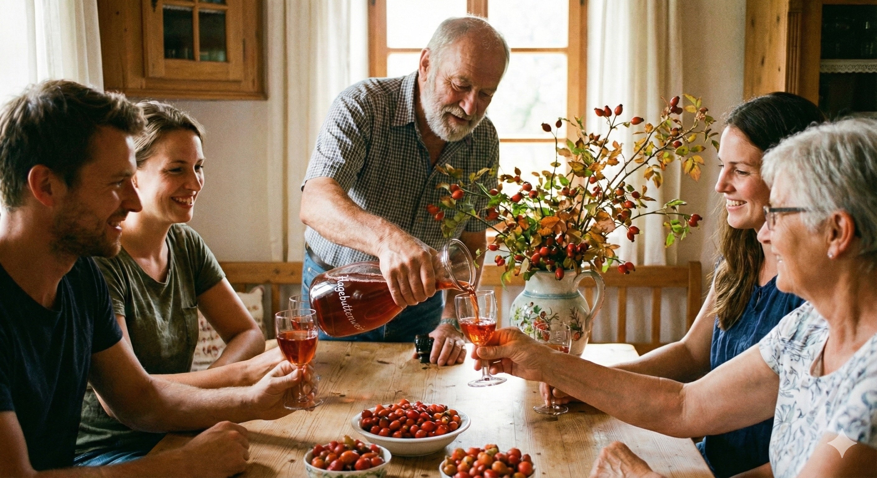 Weinset 4 Jahreszeiten mit Hagebutte -Fruchtmischung & Weinhefe mit Nährsalz