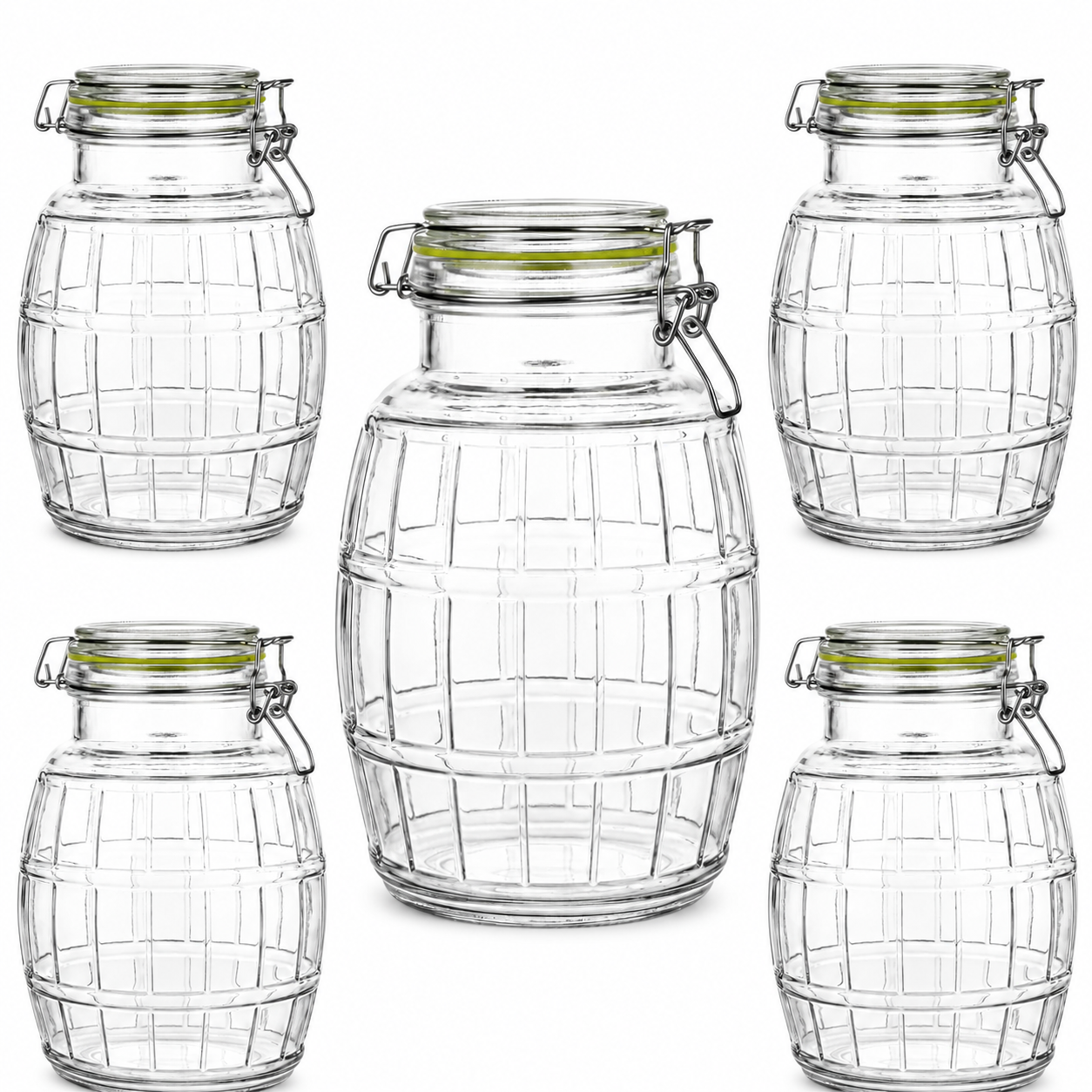 4 x Großes Einmachglas 2,2 L mit Bügelverschluss (Kopia)