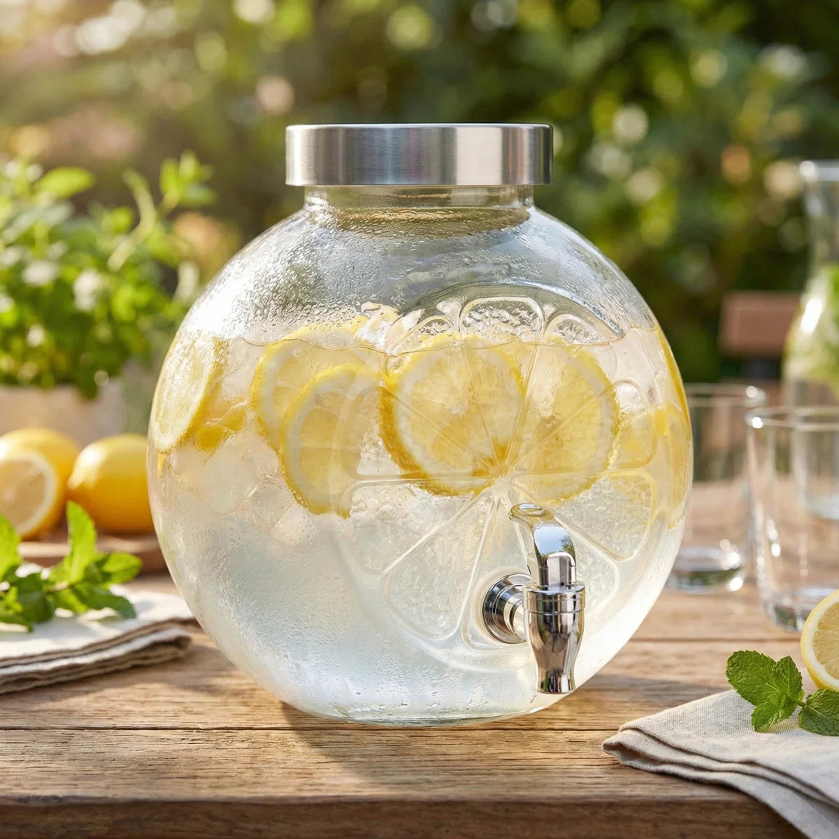 5 L Glas mit Zapfhahn -Getränkespender