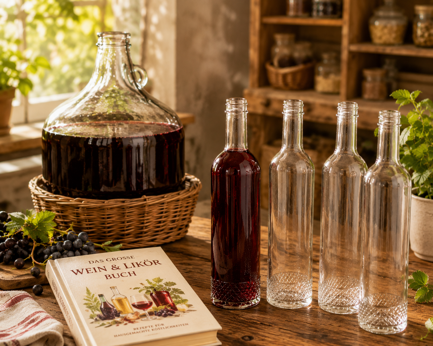 8x 500 ml Glasflasche mit Schraubverschluss