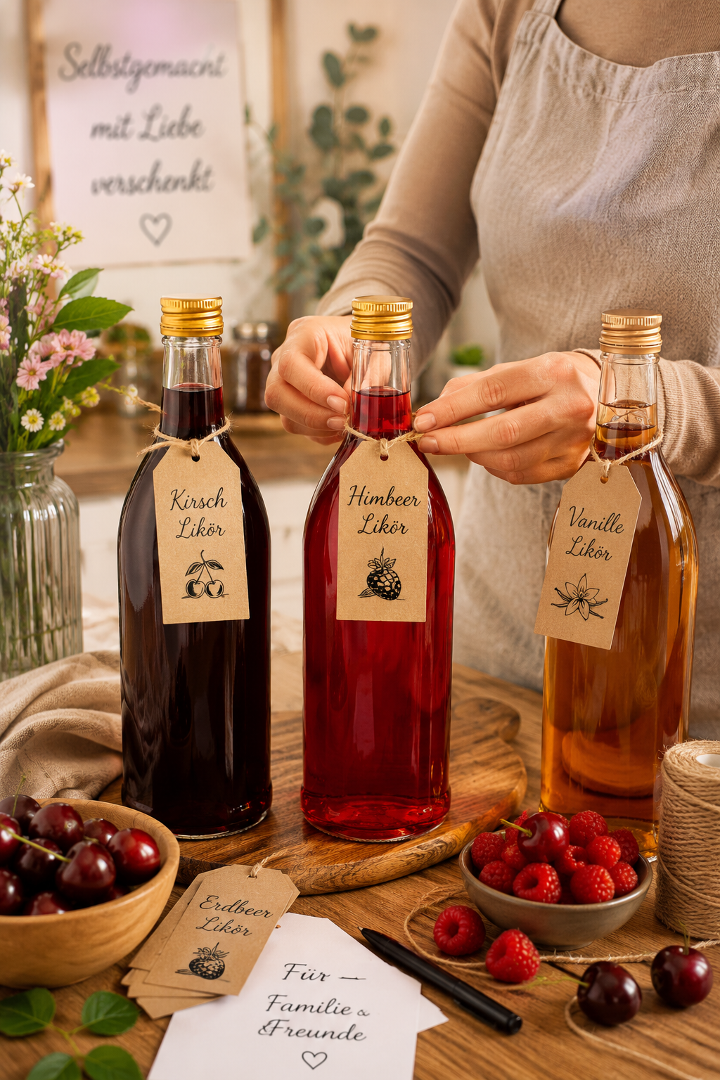 4x 500ml Glasflaschen Set mit Schraubverschluss – Für Saft, Eierlikör & Öl