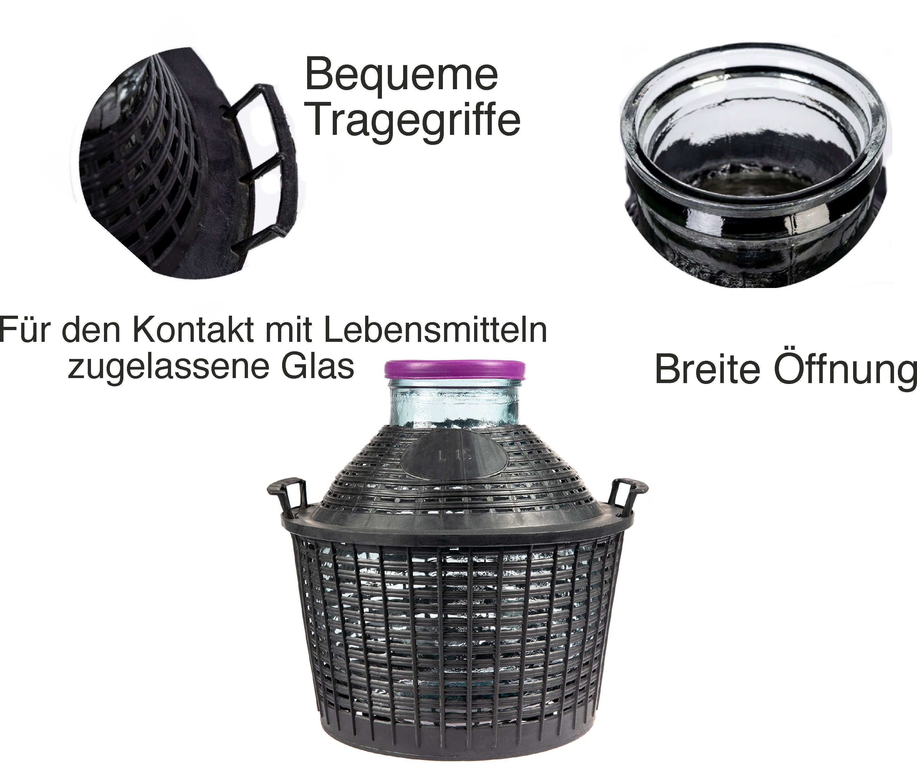 20L Weinballon mit weitem Hals