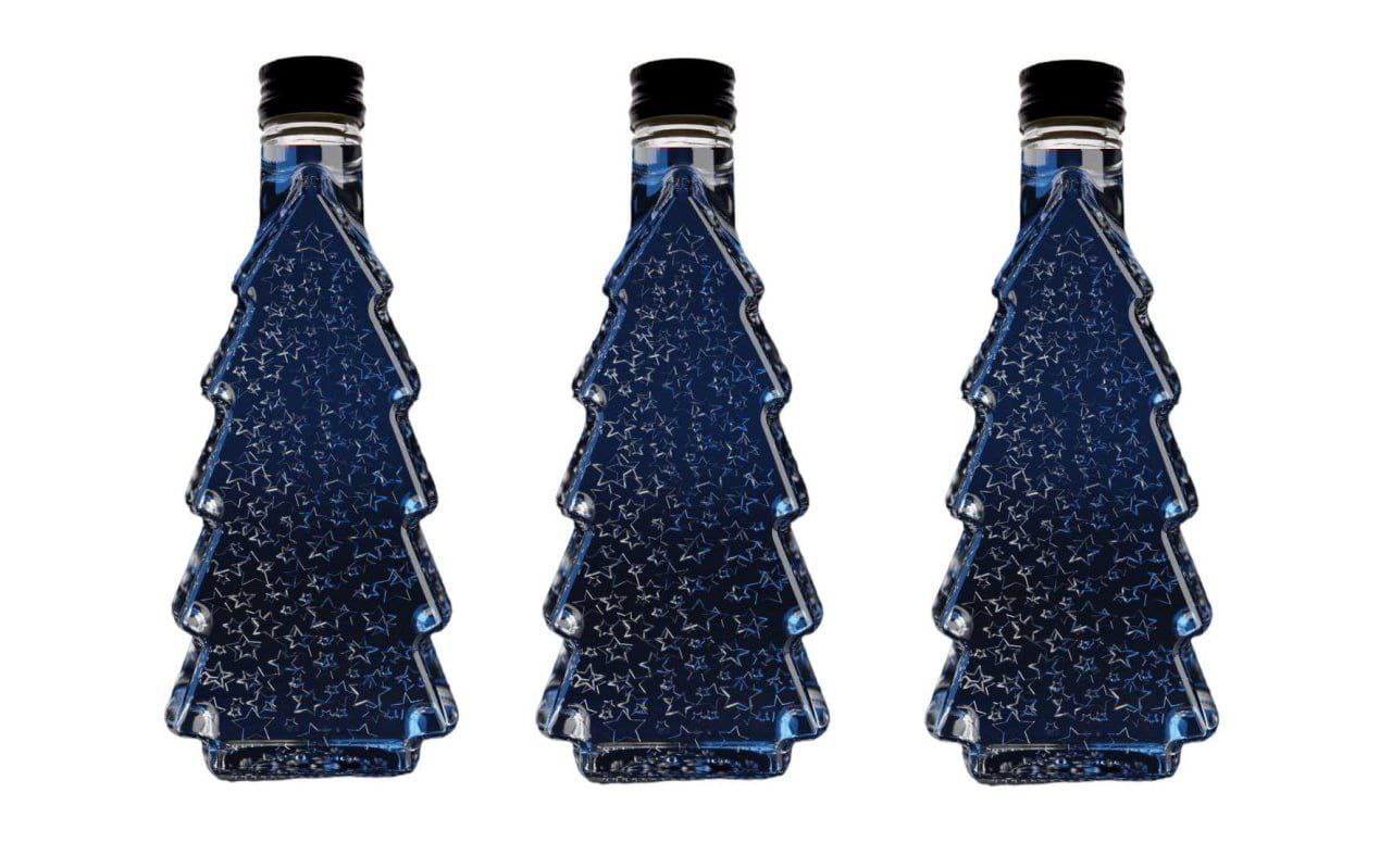 6x 250ml Weihnachtsflaschen zum befüllen