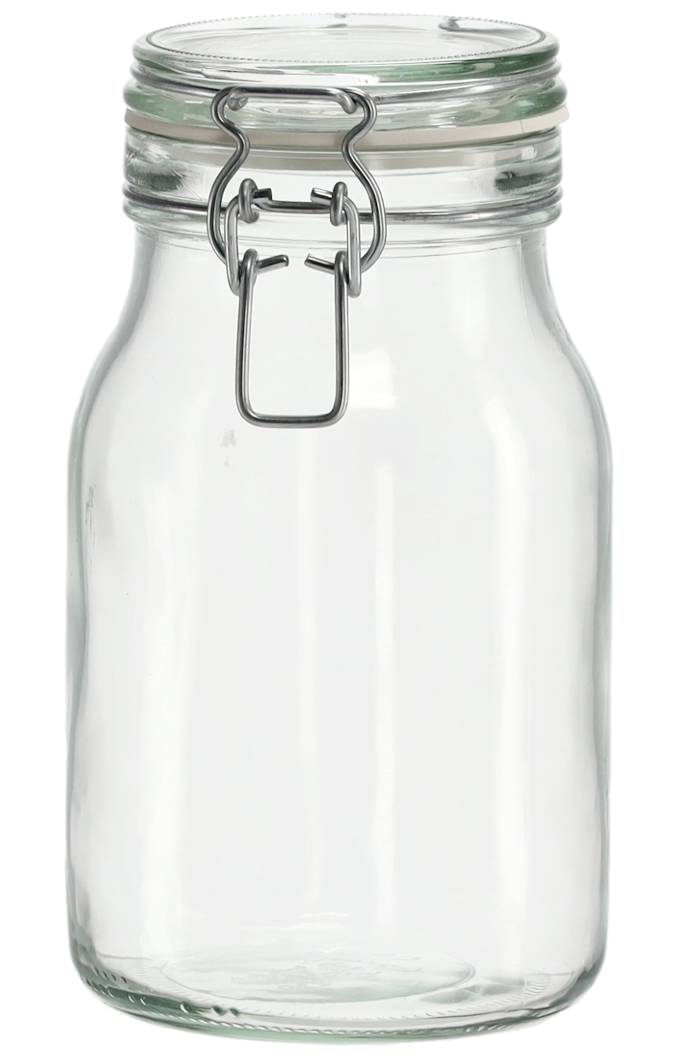 6x Vorratsgläser 1100ml (1,1L) – mit Bügelverschluss & Gummiring