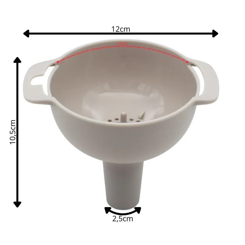 Trichter mit Sieb 12 cm