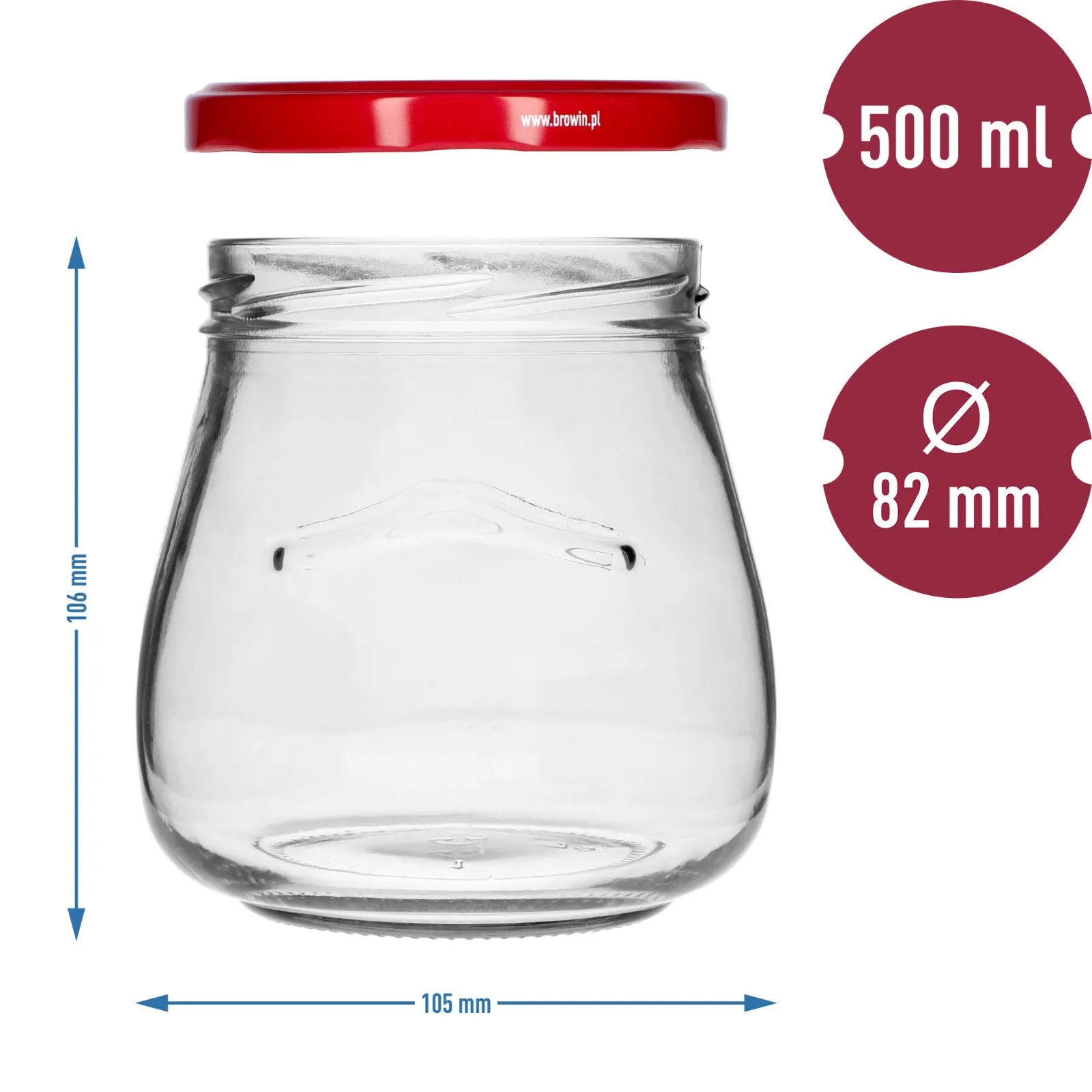 8 Stück Vorratsgläser| Füllmenge 500 ml