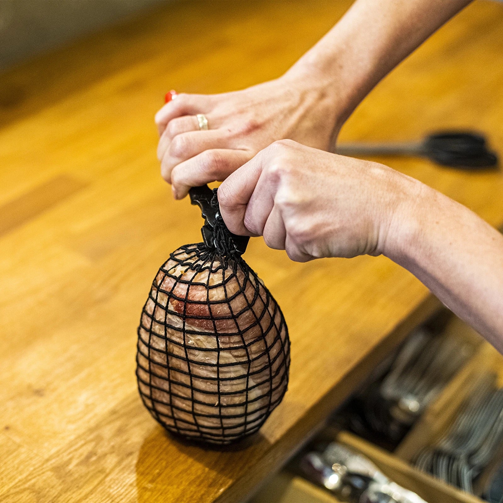 Schinkennetz 18 cm x 5 m für Räuchern, Kochen & Braten