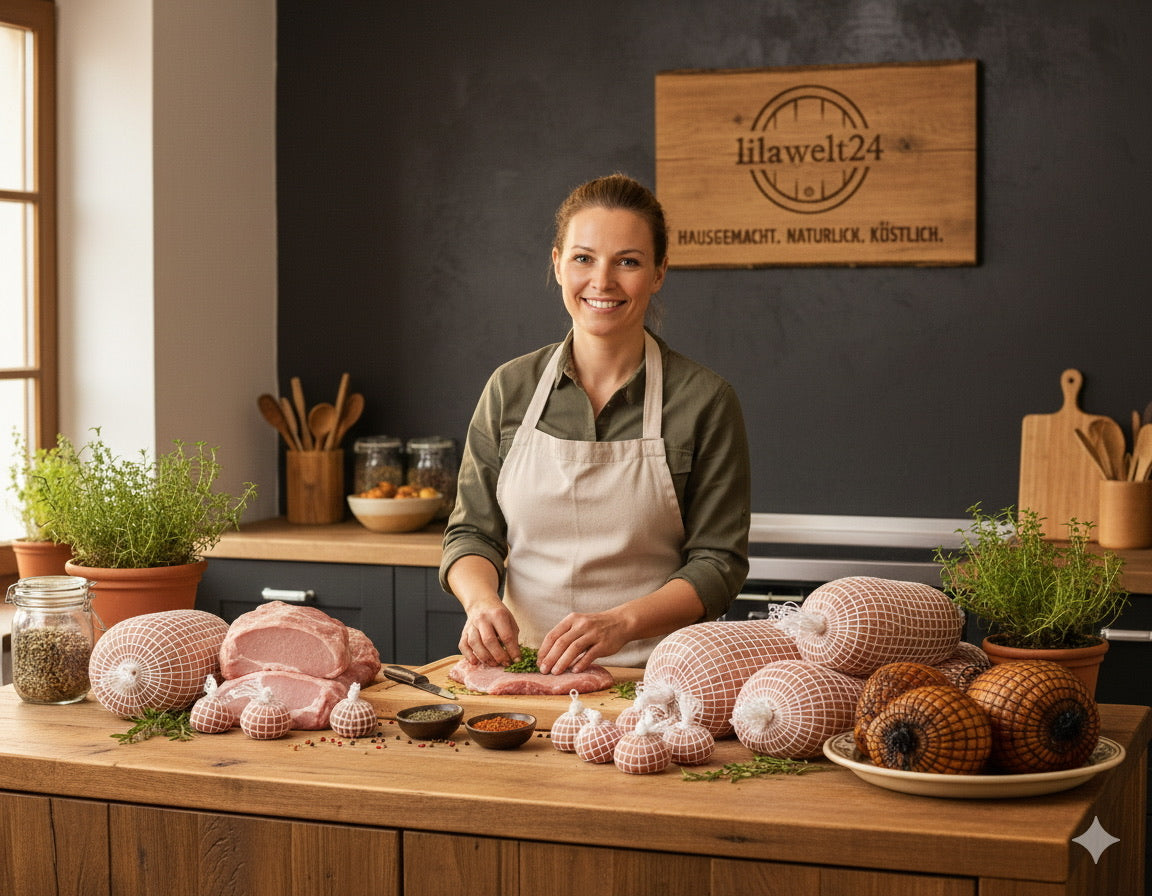 Schinkennetz / Wurstnetz 12,5 cm × 5 m – zum Räuchern, Braten & Reifen