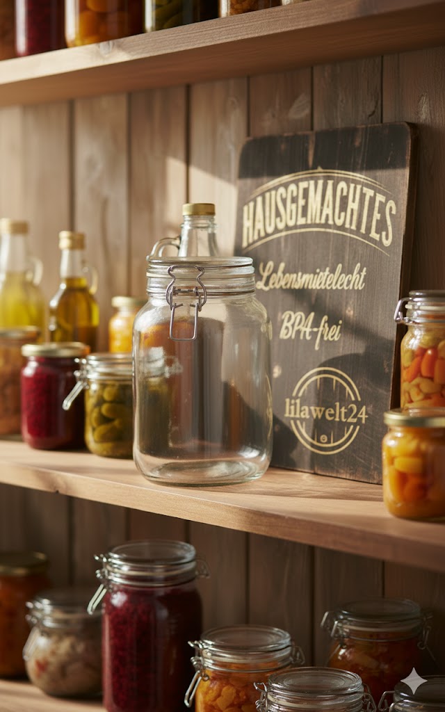 6x Vorratsgläser 1100ml (1,1L) – mit Bügelverschluss & Gummiring