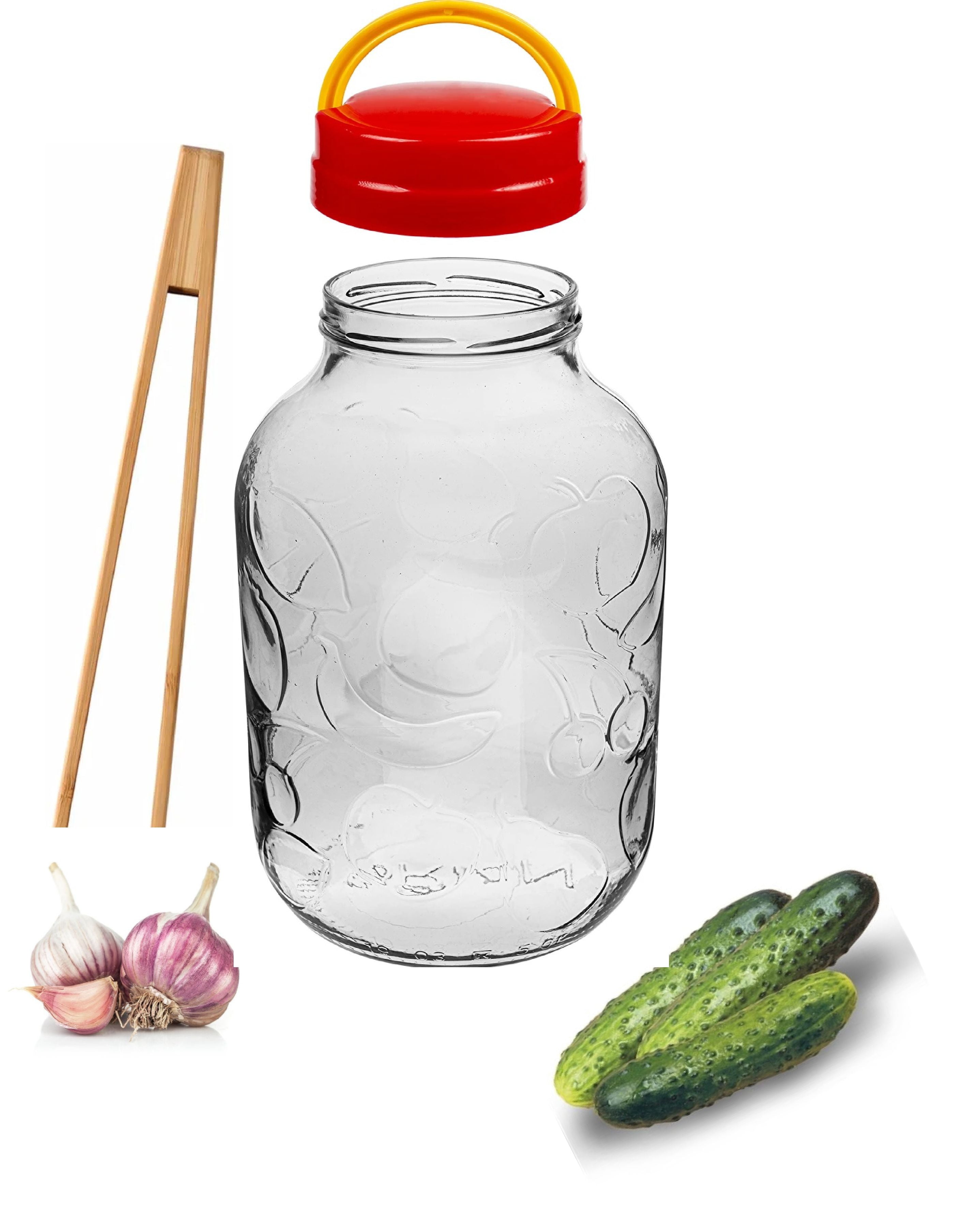 2x 5L Vorratsgläser mit Zange + Schraubverschlüss mit Griff