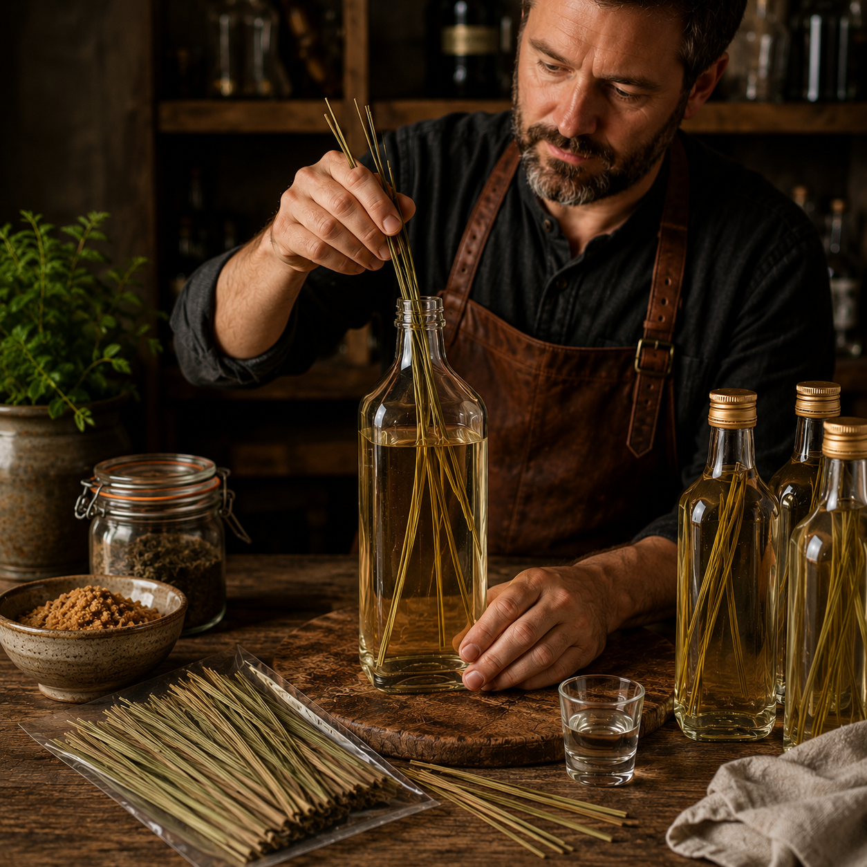Bisongras 12 Stück  Mariengras zum Aromatisieren von Wodka
