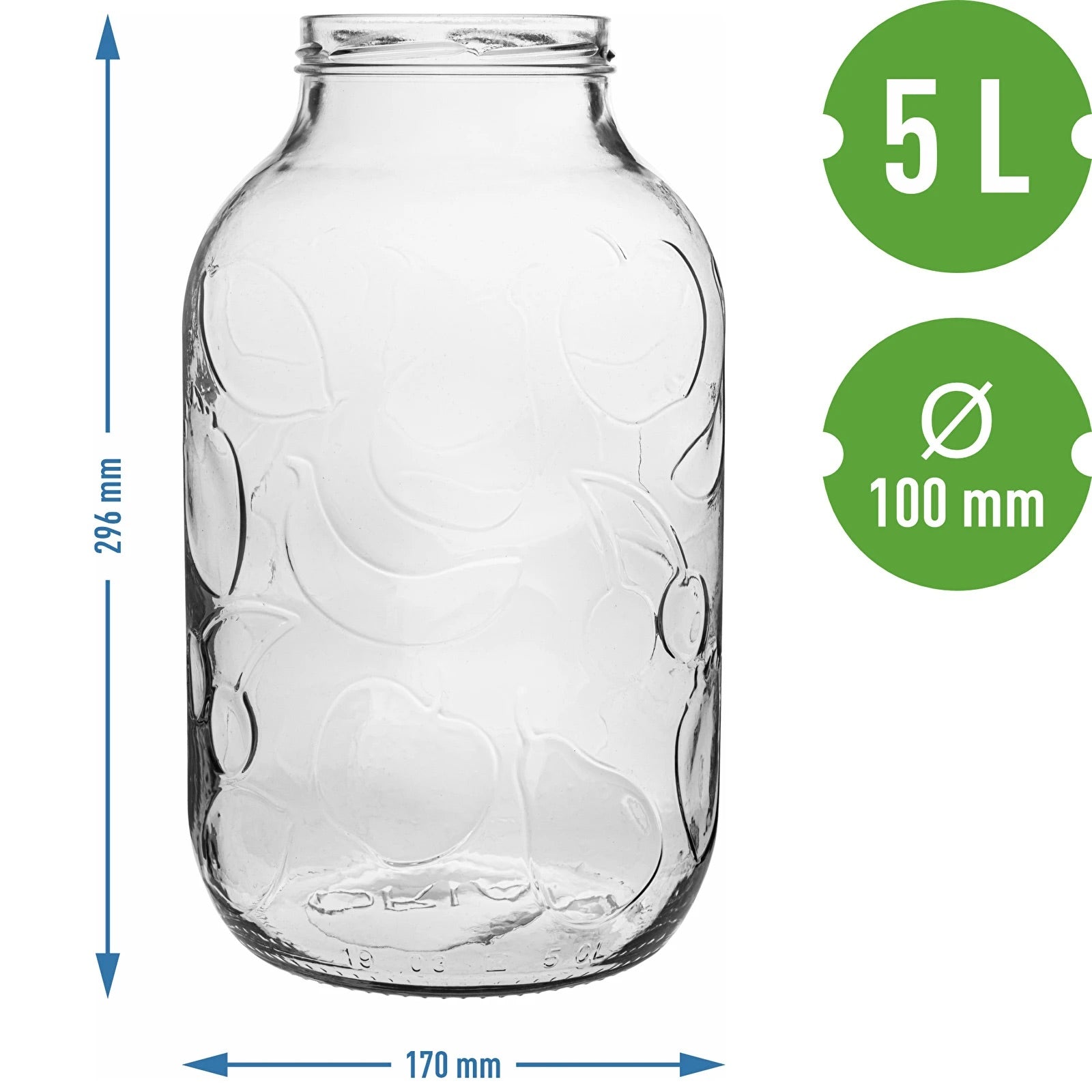 2x 5L Einweckglas + Schraubverschluss