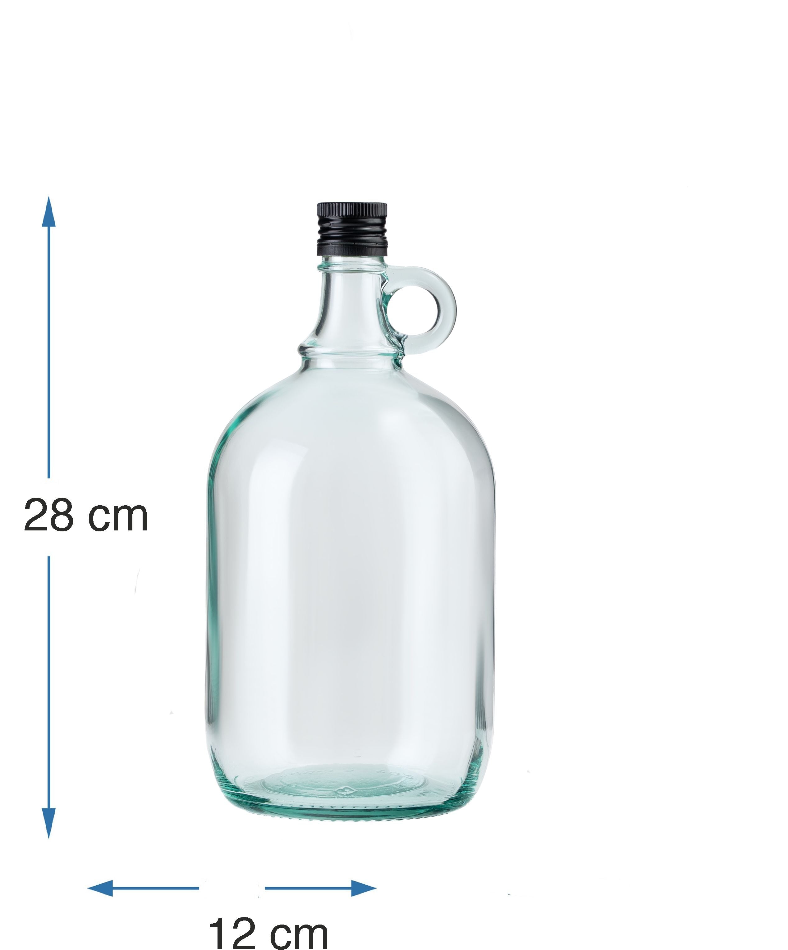 2x 2L Flasche mit rundem Griff + Aussgießer