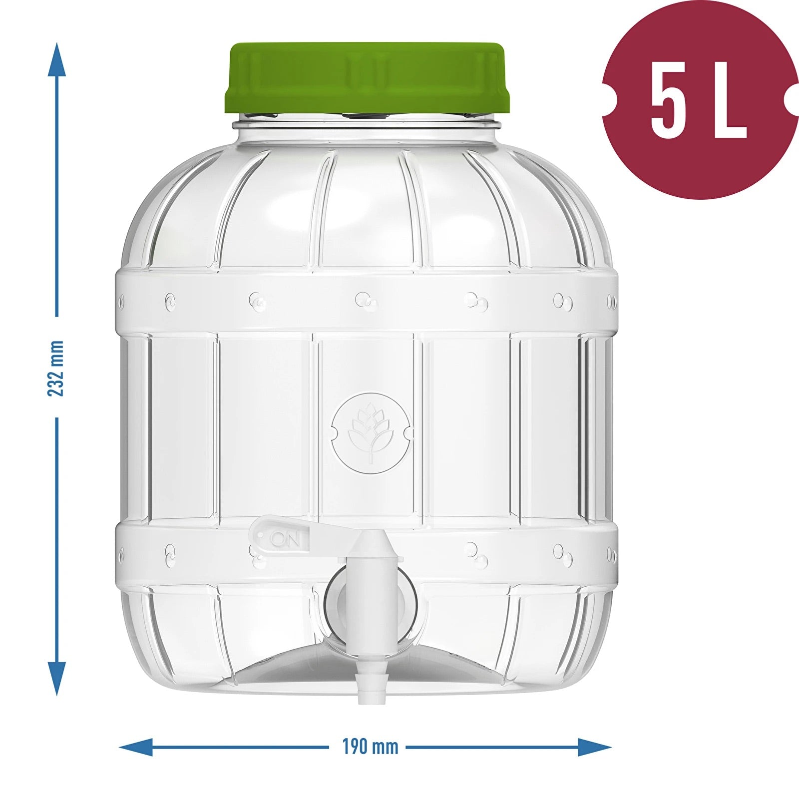 VYPITO – Matcha & Aprikose - Komplettes Set mit 5L Gefäß, Zapfhahn & Fruchtmix – bis zu 12% in nur 7 Tagen