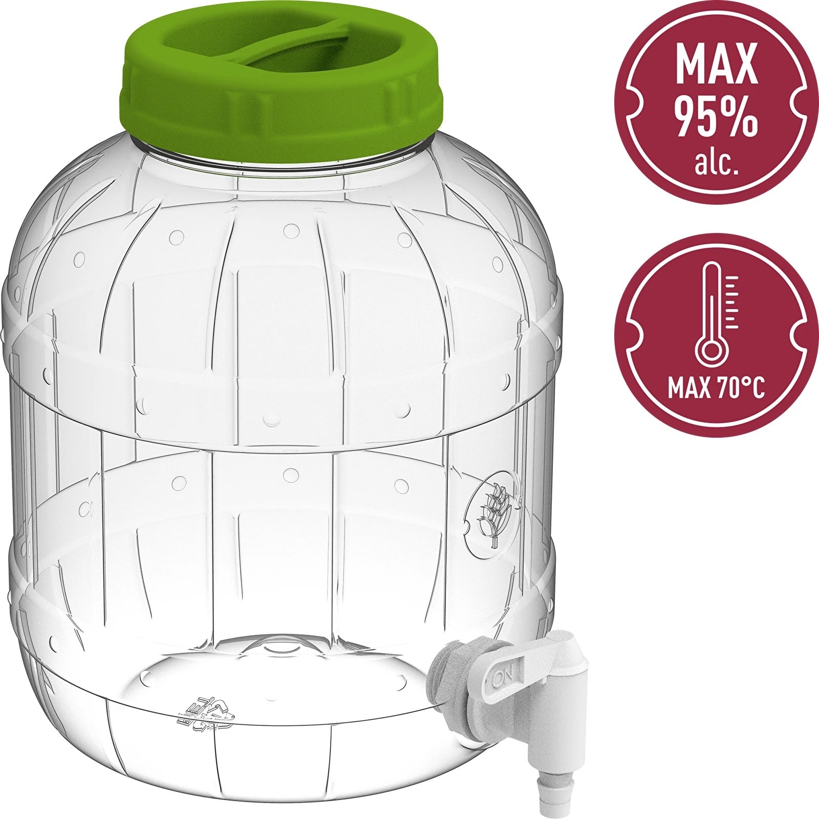 VYPITO – Matcha & Aprikose - Komplettes Set mit 5L Gefäß, Zapfhahn & Fruchtmix – bis zu 12% in nur 7 Tagen