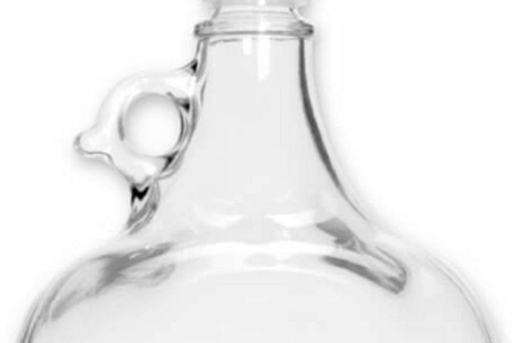 2 x 5L Glasflasche mit Ringgriff und Schraubverschluss
