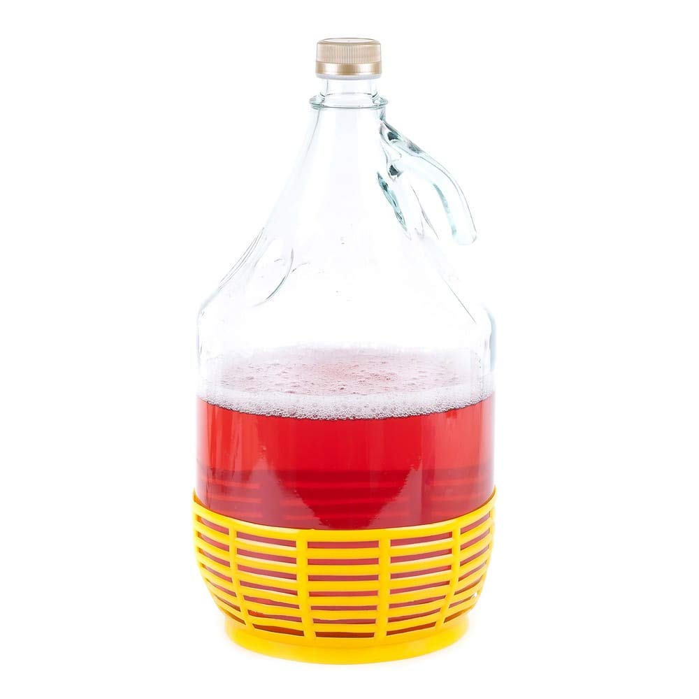 1 x 5L Flasche mit Schraubverschluß und Schutzkorb