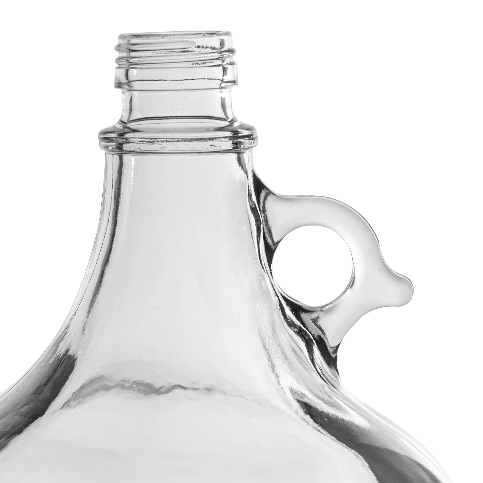 6 x 5L Glasflasche mit Ringgriff und Schraubverschluss