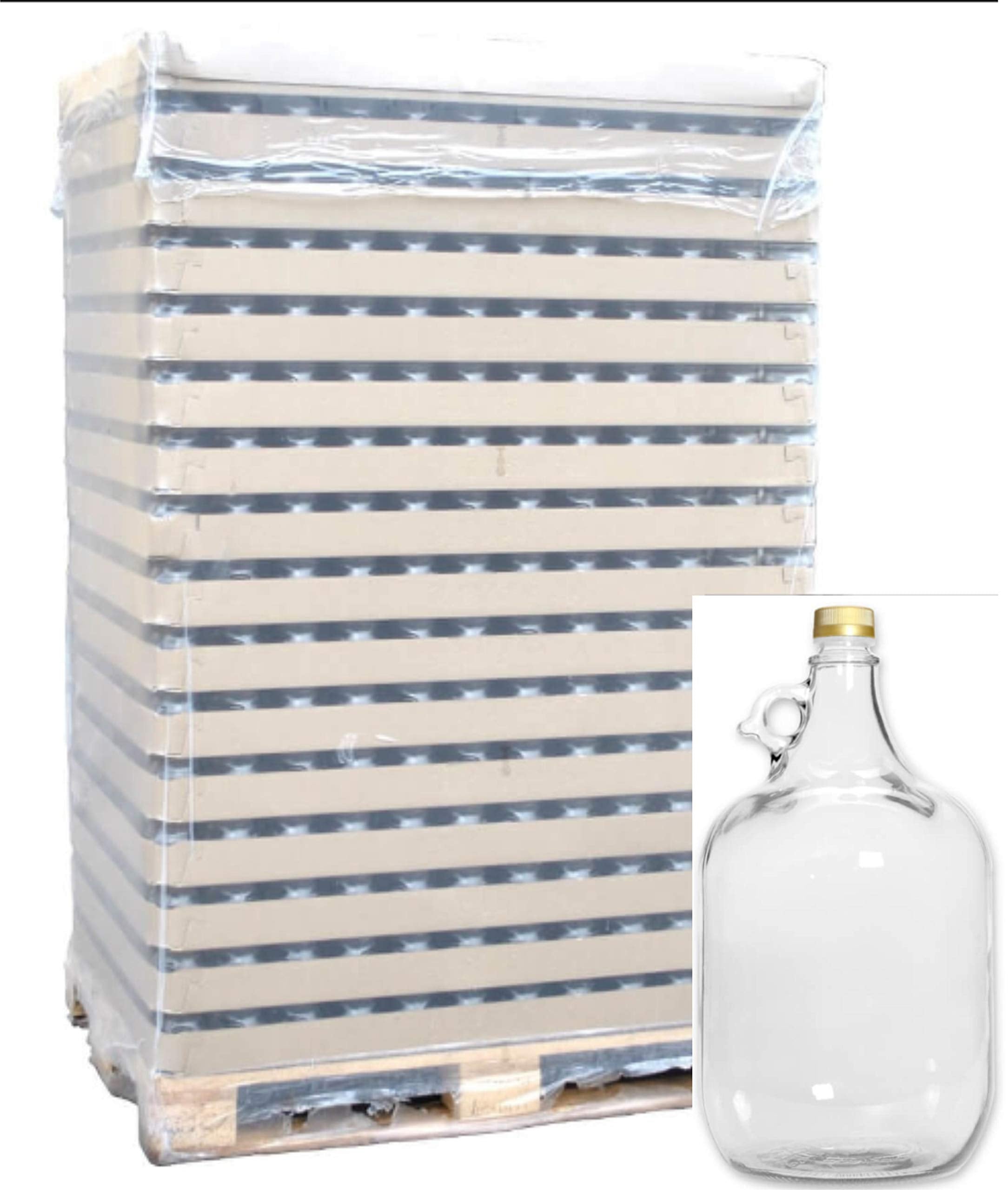 2 x 5L Glasflasche mit Ringgriff und Schraubverschluss
